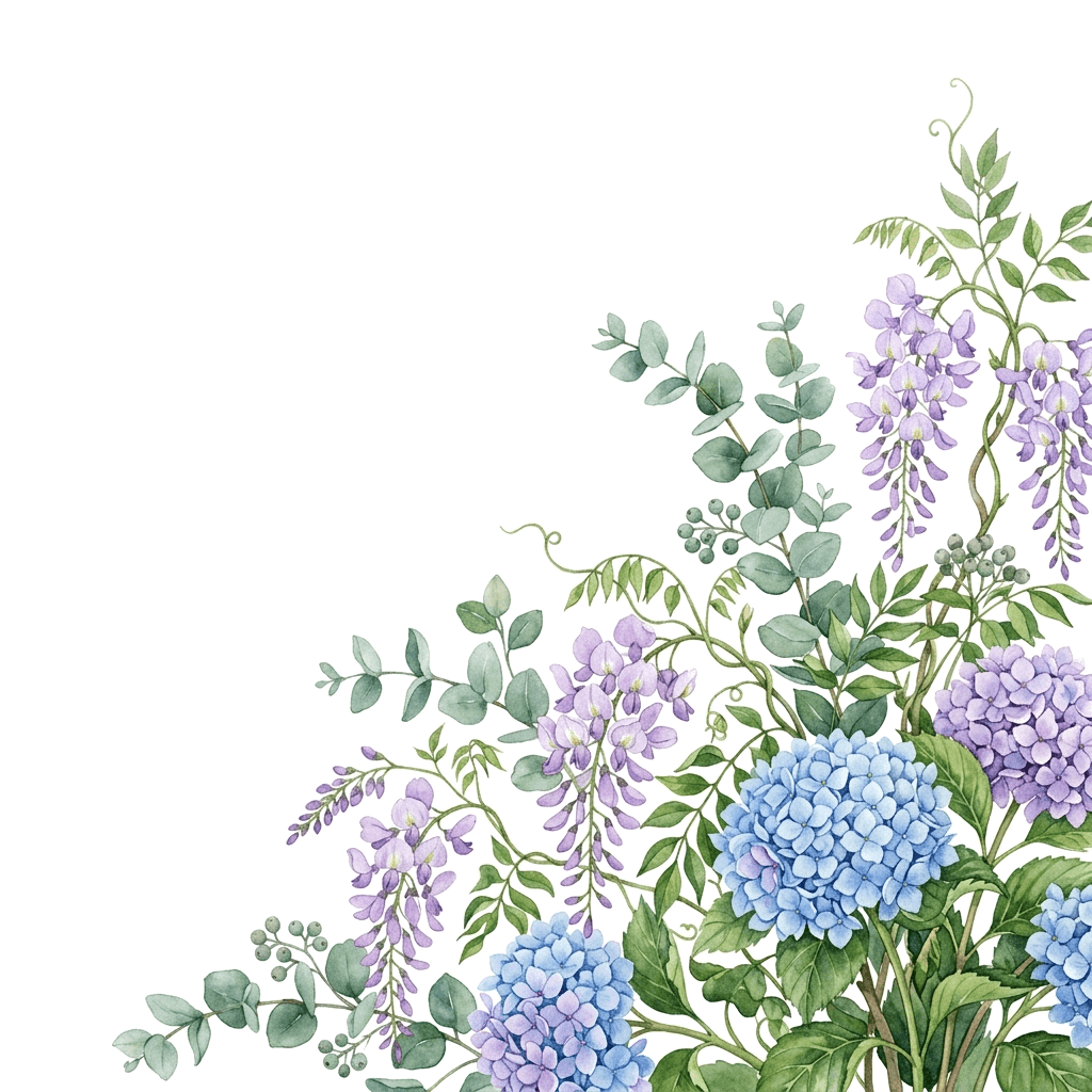 Decorazione floreale fondo destra