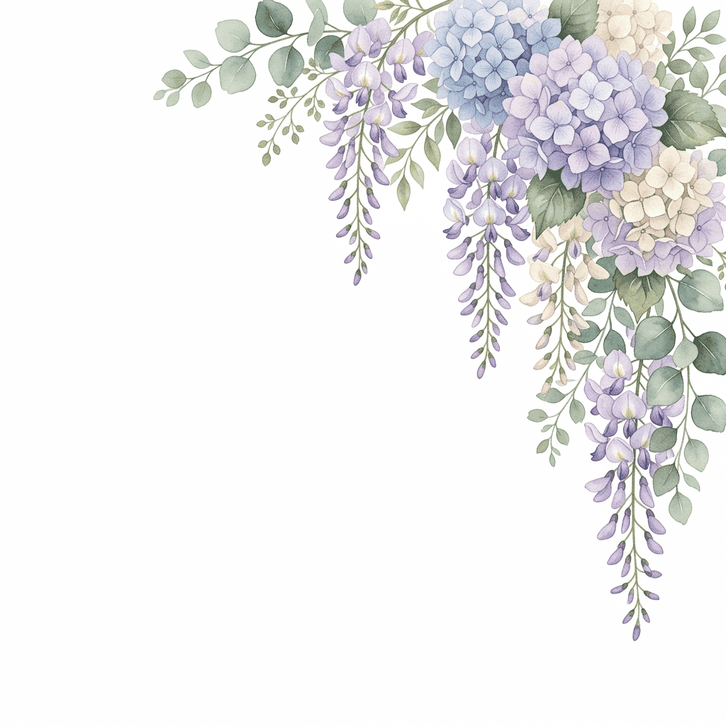 Decorazione floreale angolo destro